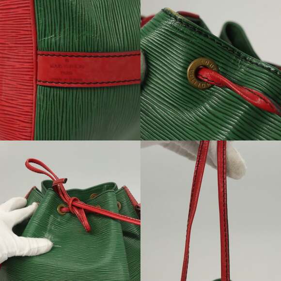 LOUIS VUITTON Epi Petit Noe Shoulder Bag Bicolor Green Red M44147 - Picture 11 of 13